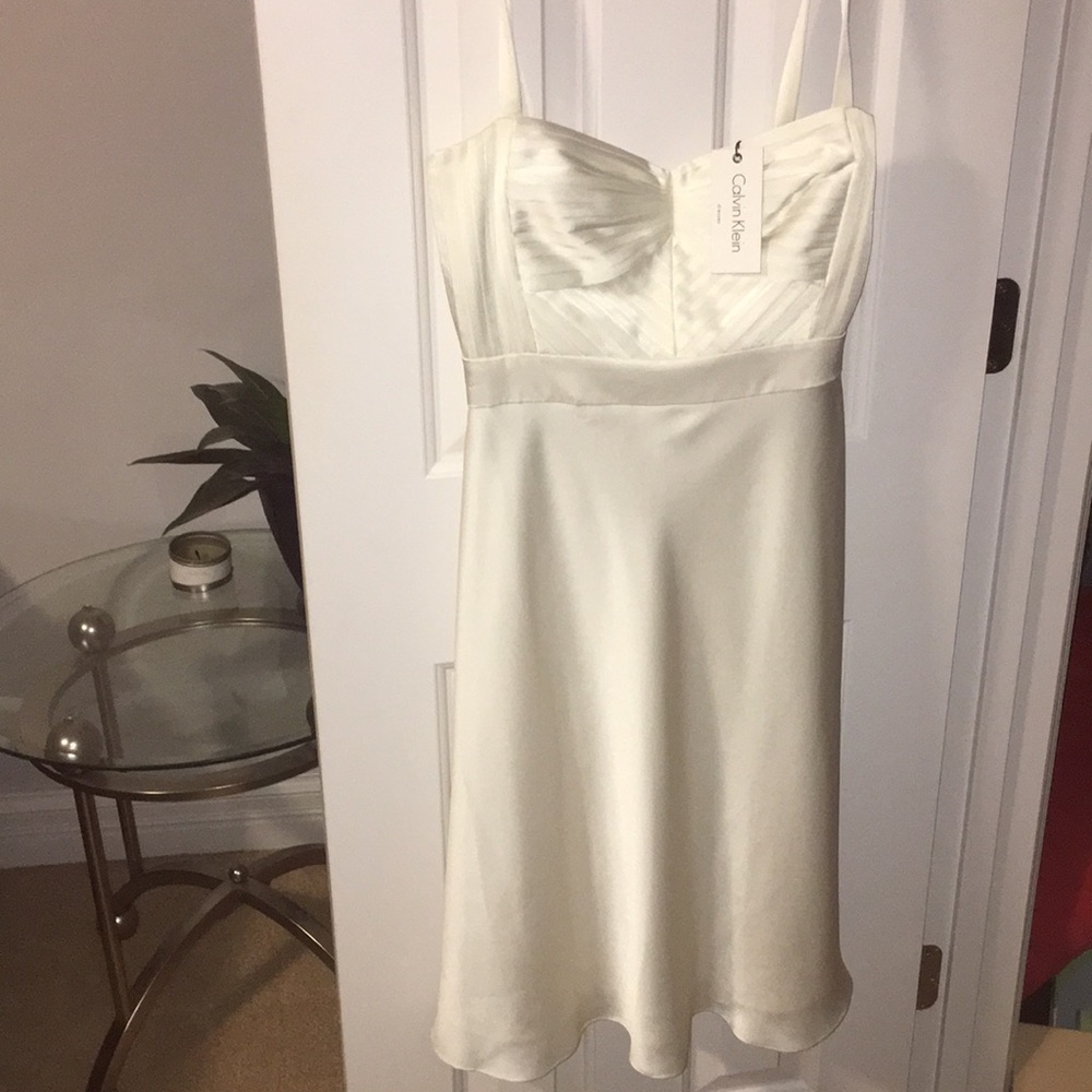 Beautiful silky dress with embroidered bodice